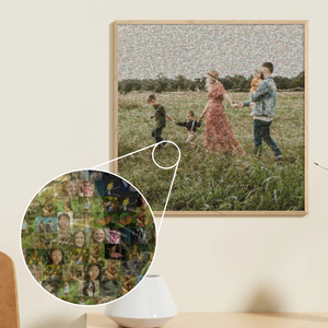 Jaaroverzicht fotomozaïek beeld uit veel foto’s