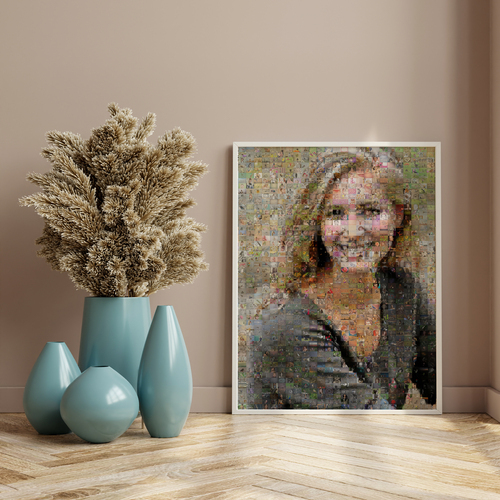 Personalisierbares Fotomosaik-Portrait als Geschenk