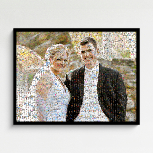 Mosaïque photo personnalisée mariage