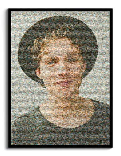Persoonlijk Fotomozaïek Portret van Vrouw