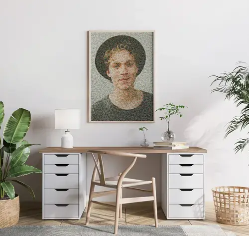 Persoonlijk Fotomozaïek Portret van Vrouw