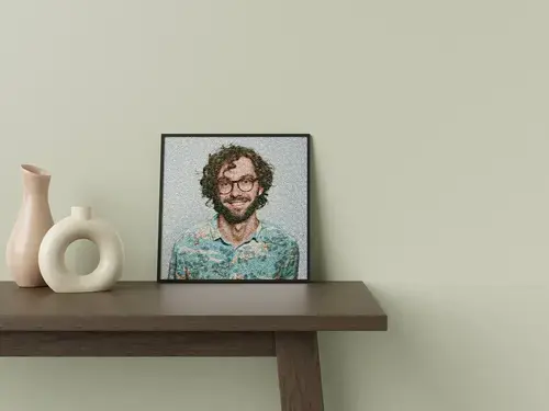 Persoonlijk Fotomozaïek Portret van Vrouw