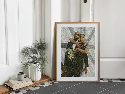 Persoonlijk Fotomozaïek Bruiloftsgeschenk