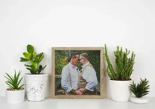 Persoonlijk Fotomozaïek Bruiloftsgeschenk