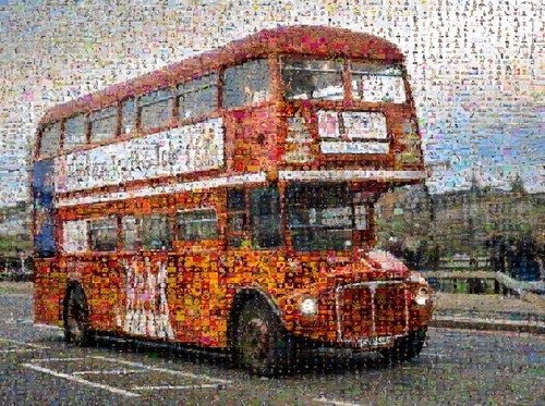 Creëer jouw Londen bus fotomosaïek als uniek cadeau vol herinneringen!